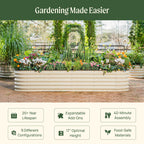 17" Tall 9 In 1 Large Modular Metal Raised Garden Bed Kit