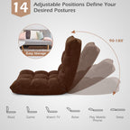 Adjustable 14-position Cushioned Floor Chair