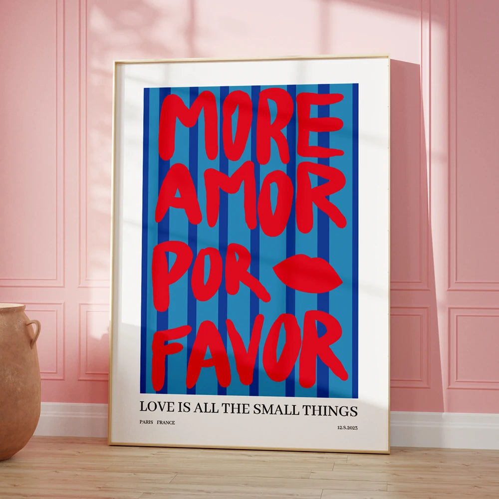 Maximalist More Amor Por Be Kind Rulers Love Quote You Looks So Good Wall Art Canvas Painting Poster For Living Room Home Decor