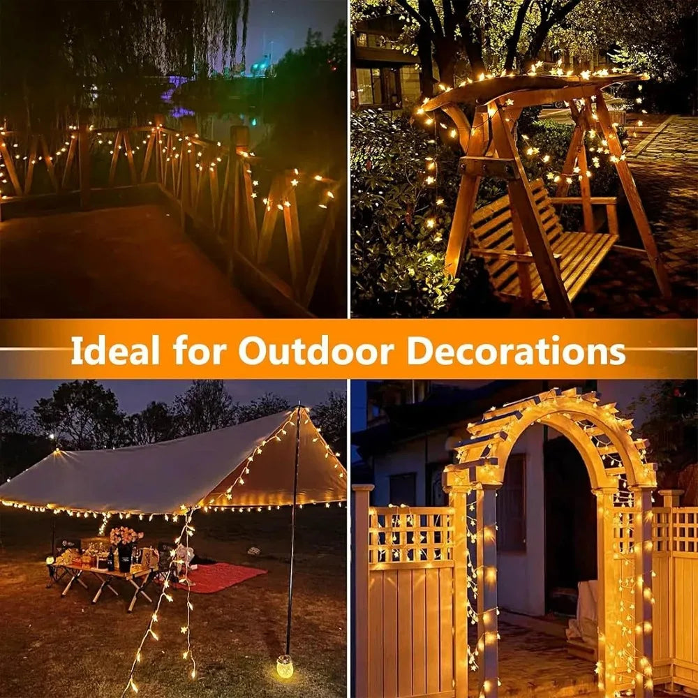Star String Lights, 3m/6m LED Fairy Twinkle Light USB Powered Warm White for Birthday Party Wedding Christmas Home Decor