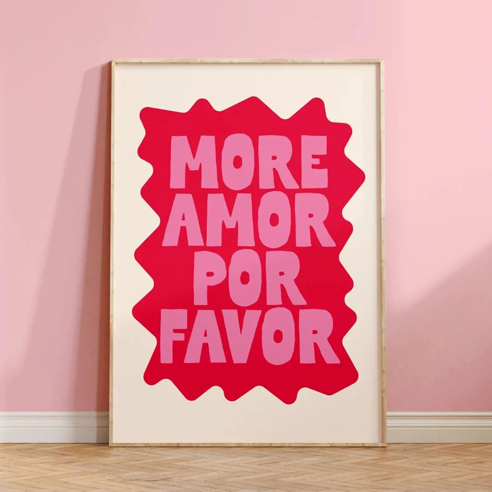 Maximalist More Amor Por Be Kind Rulers Love Quote You Looks So Good Wall Art Canvas Painting Poster For Living Room Home Decor