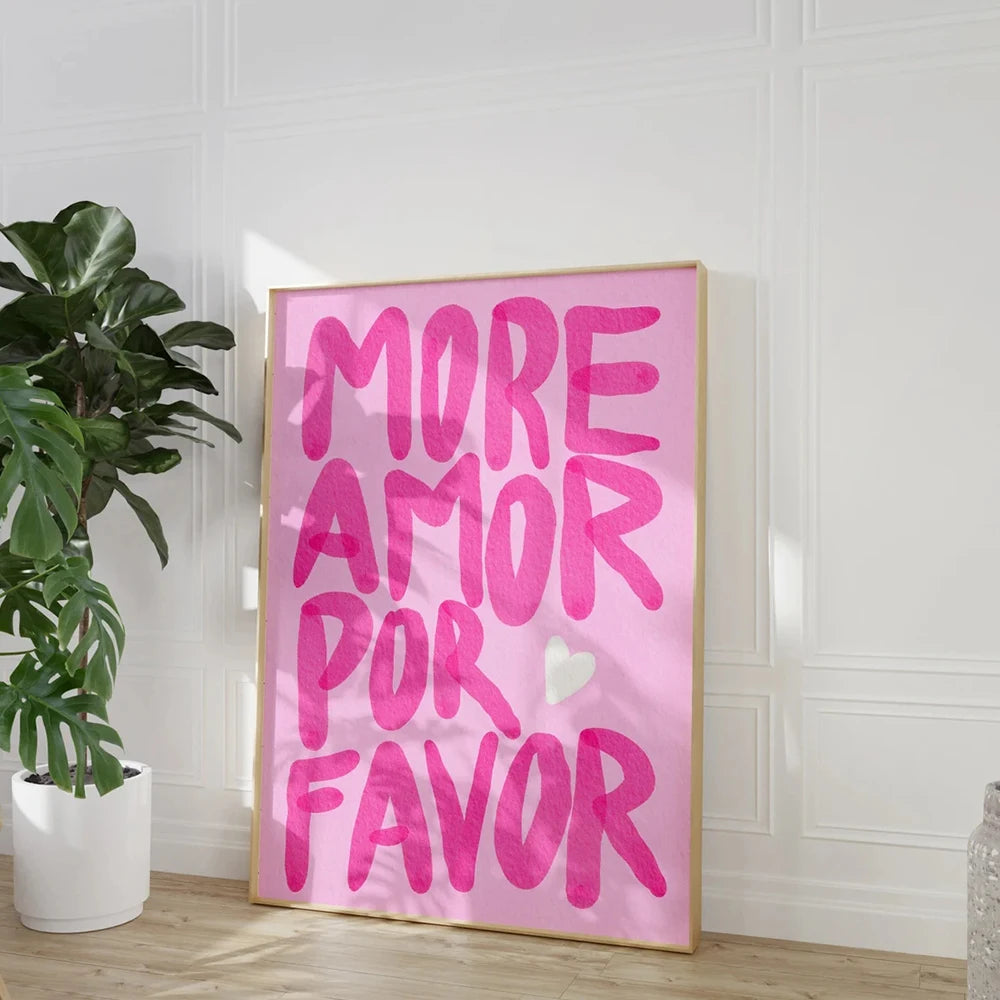Maximalist More Amor Por Be Kind Rulers Love Quote You Looks So Good Wall Art Canvas Painting Poster For Living Room Home Decor
